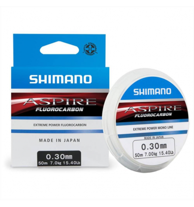 FILO SHIMANO ASPIRE FLUOROCARBON 50m 0.12mm 1.5KG BOLOGNESE SPIGOLE TROTA CARPE 