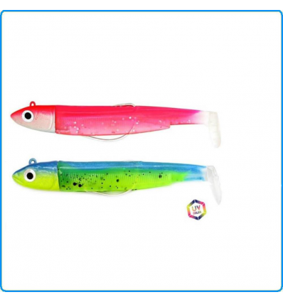 BLACK MINNOW FIIISH 70mm 2COMBO OFFSHORE 6g ROSEFLUO SLEEPYGREEN PESCA SPINNING