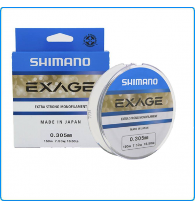 FILO SHIMANO EXAGE 300m 0.205mm 3.4KG PESCA BOLOGNESE FEEDER CARPA SPIGOLA ORATA