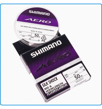 Filo da pesca mare lago fluorocarbon Shimano Aero Slick Shock 50m 0.255mm 5.35Kg